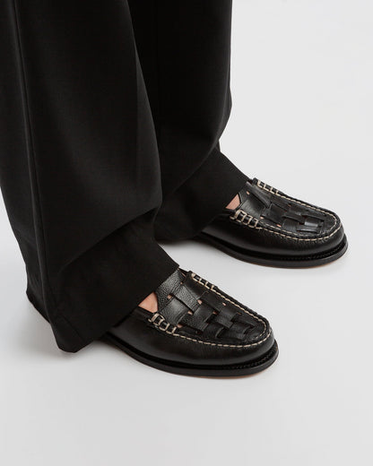 FERRIOL MULE - Woven T-bar Mule Loafer | Hereu Men