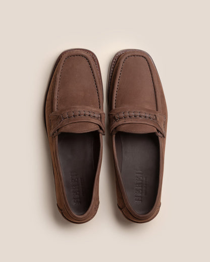 BORADA BORDON NUBUCK - Slip-on Moc Toe Loafer | Hereu Men