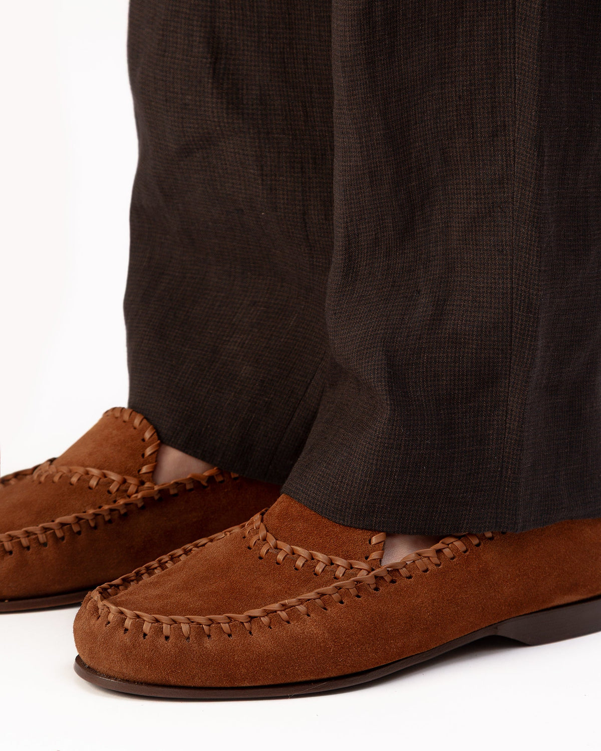 SASTRE SUEDE - Braided Seams Slip-on Loafer | Hereu Men