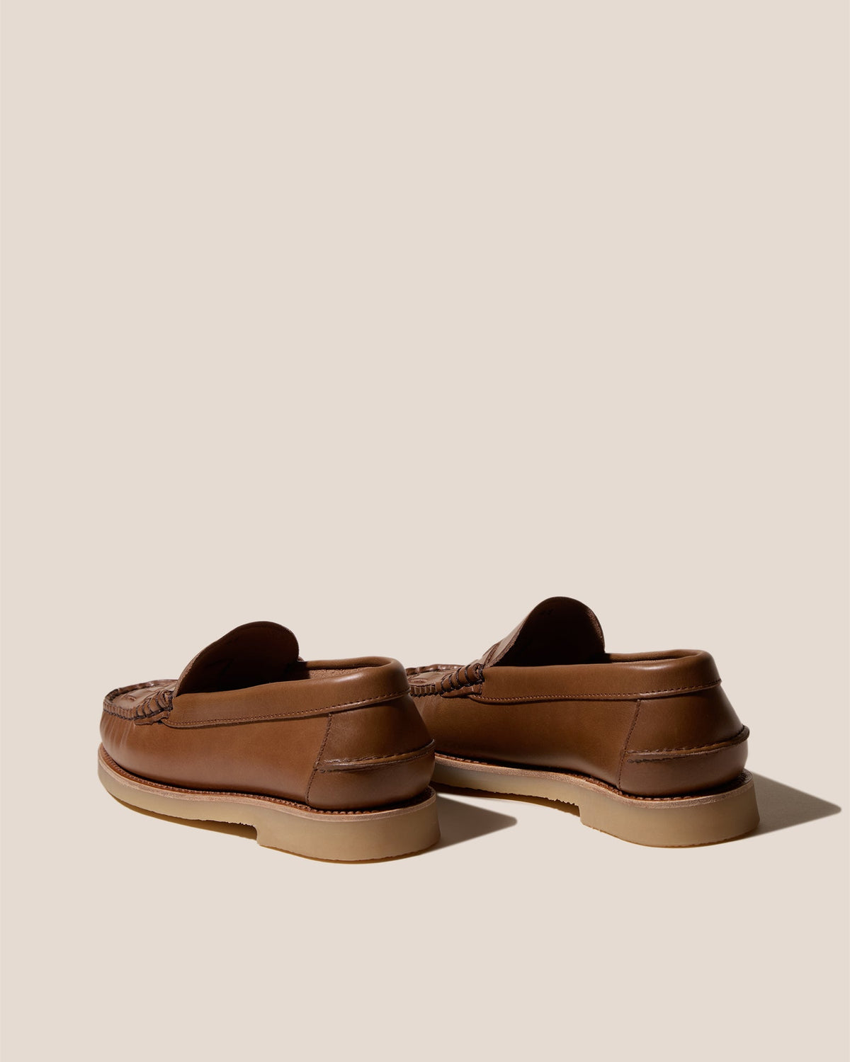 NOMBELA RUBBER VEG TAN - Interwoven Detail Slip-On Loafer | Hereu Men