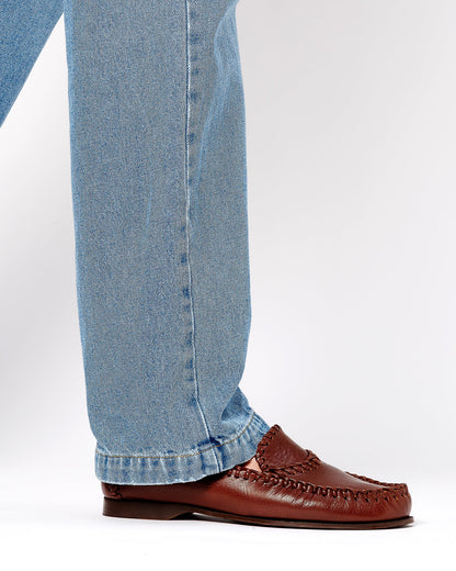 SASTRE SUPPLE SHINY - Braided Seams Slip-On Loafer | Hereu Men