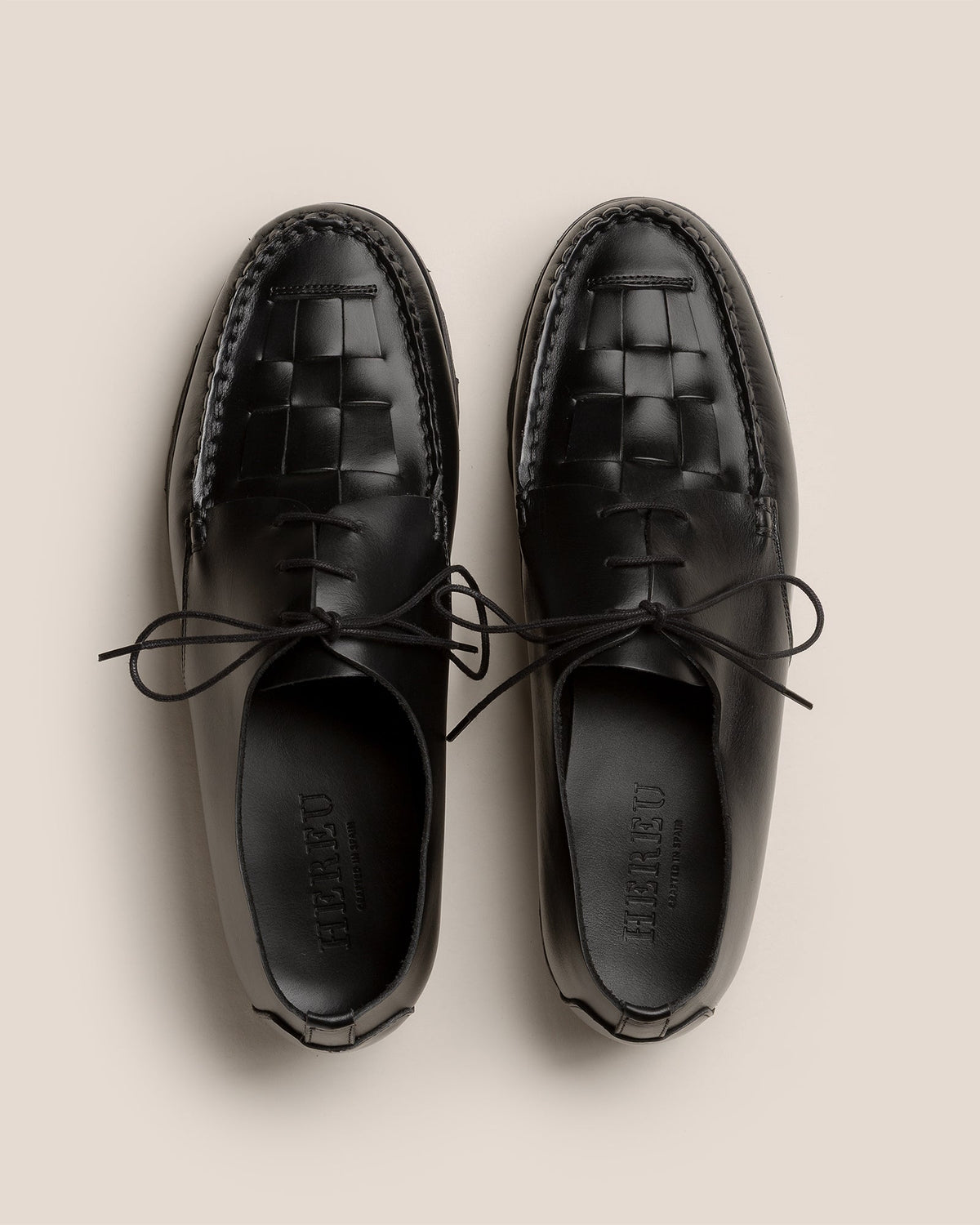 COLOM SPORT VEG TAN - Interwoven Detail Lace-up Loafer | Hereu Men