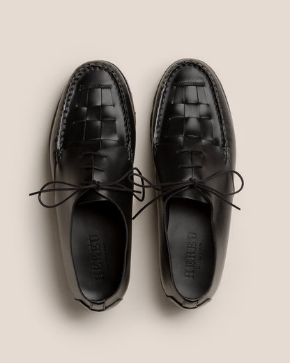 COLOM SPORT VEG TAN - Interwoven Detail Lace-up Loafer | Hereu Men