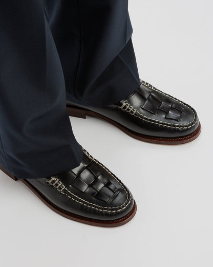 NOMBELA VEG TAN - Interwoven Detail Slip-On Loafer | Hereu Men