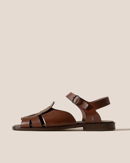 ROCA GRAINY VEG TAN - Square-toe Fisherman Sandal | Hereu Men
