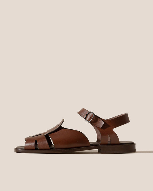 ROCA GRAINY VEG TAN - Square-toe Fisherman Sandal | Hereu Men