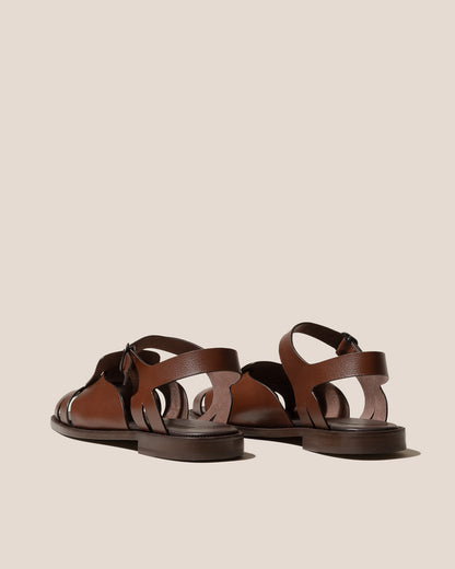 ROCA GRAINY VEG TAN - Square-toe Fisherman Sandal | Hereu Men