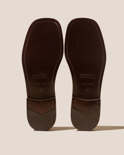 ROCA GRAINY VEG TAN - Square-toe Fisherman Sandal | Hereu Men