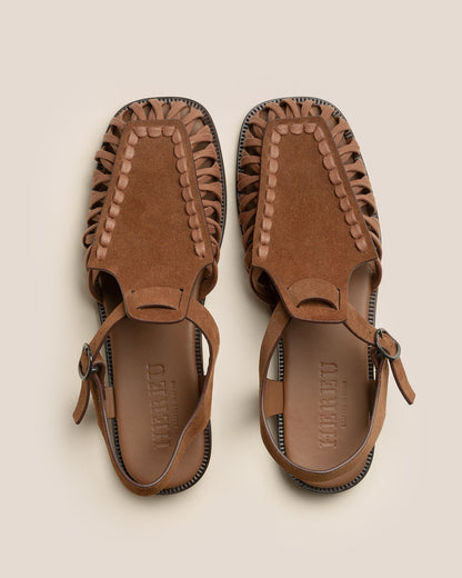 ALARO SUEDE - Square-Toe T-bar Sandal | Hereu Men