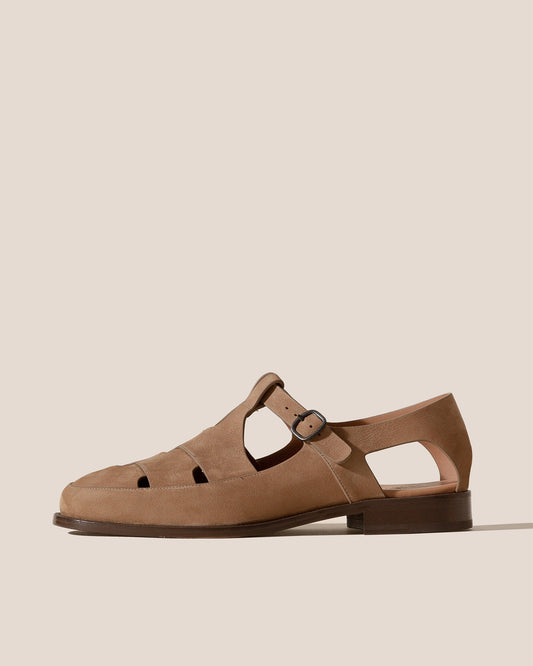 BESSO NUBUCK - Woven T-bar Sandal | Hereu Men