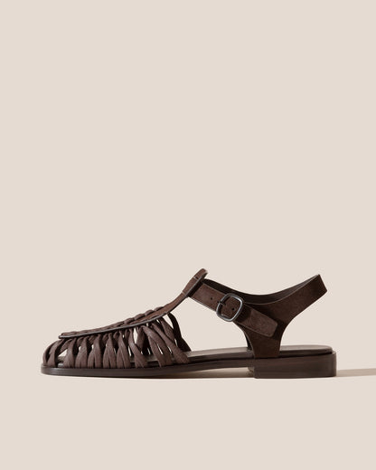 ALARO SUEDE - Square-Toe T-bar Sandal | Hereu Men