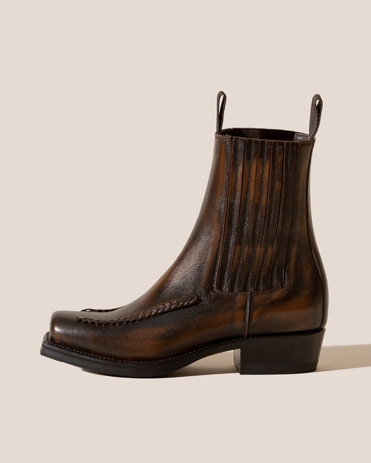 AGULLA - Square-Toe Braided Detail Chelsea Boot | Hereu Men