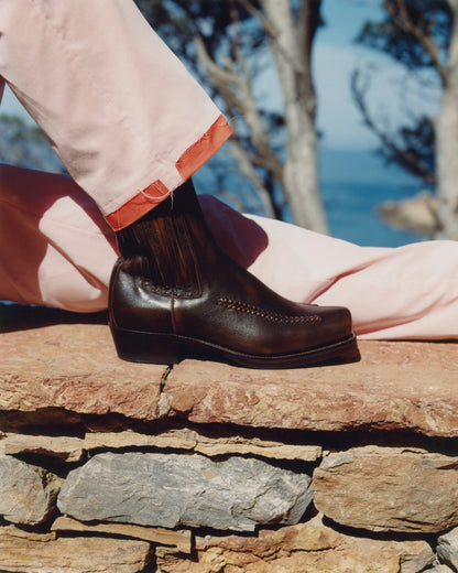 AGULLA - Square-Toe Braided Detail Chelsea Boot | Hereu Men