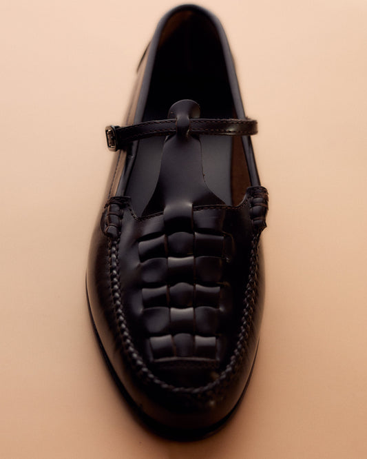 MAQUEDA - Interwoven T-Bar Loafer | Hereu Women