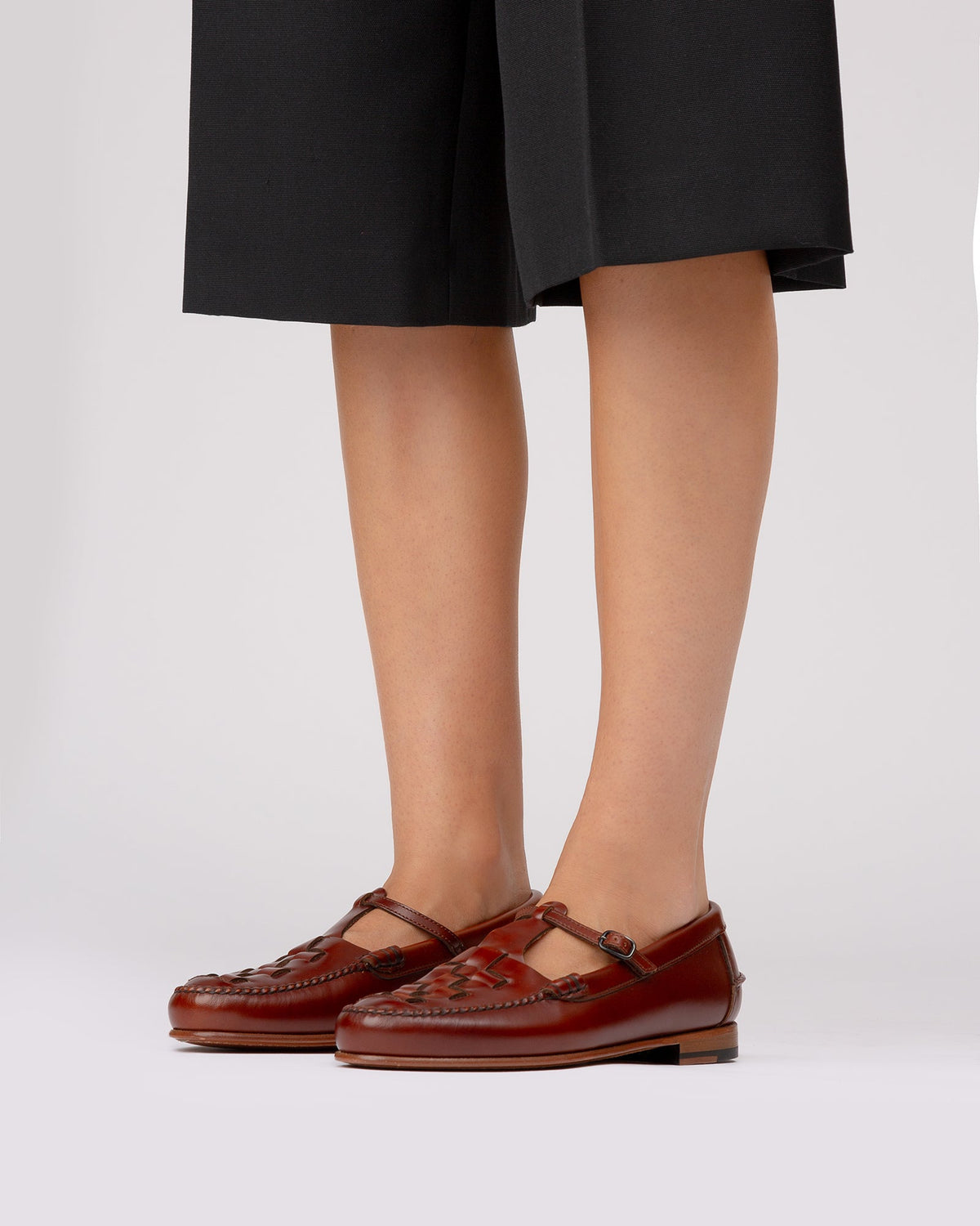 MAQUEDA - Interwoven T-Bar Loafer | Hereu Women