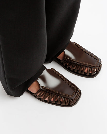 ALARO - Square-Toe T-bar Sandal | Hereu Women