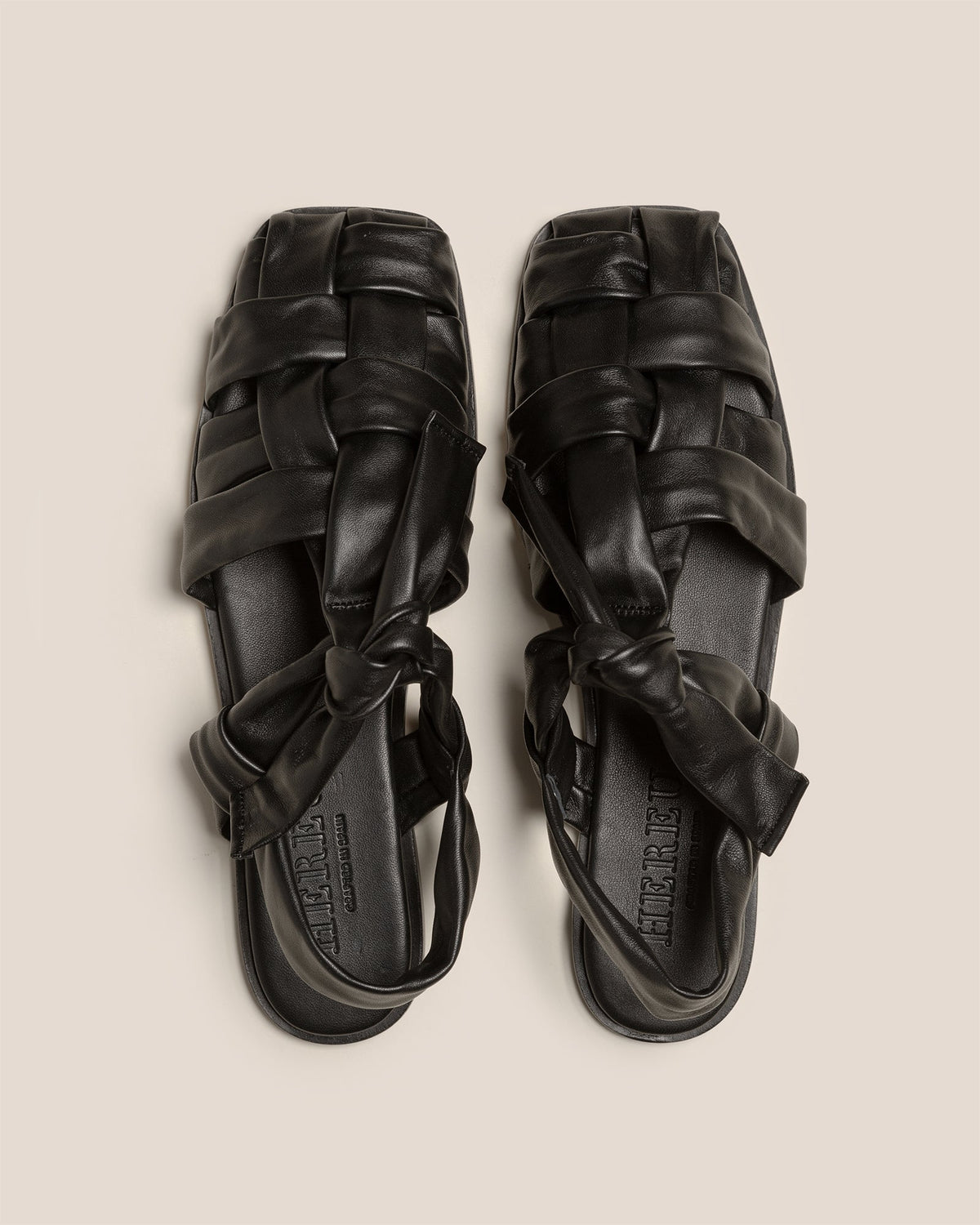 BENA - Interwoven Knotted T-bar Sandal | Hereu Women