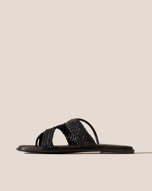 LINA WOVEN - Strappy Toe-Post Sandal | Hereu Women