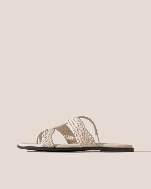 LINA WOVEN - Strappy Toe-Post Sandal | Hereu Women