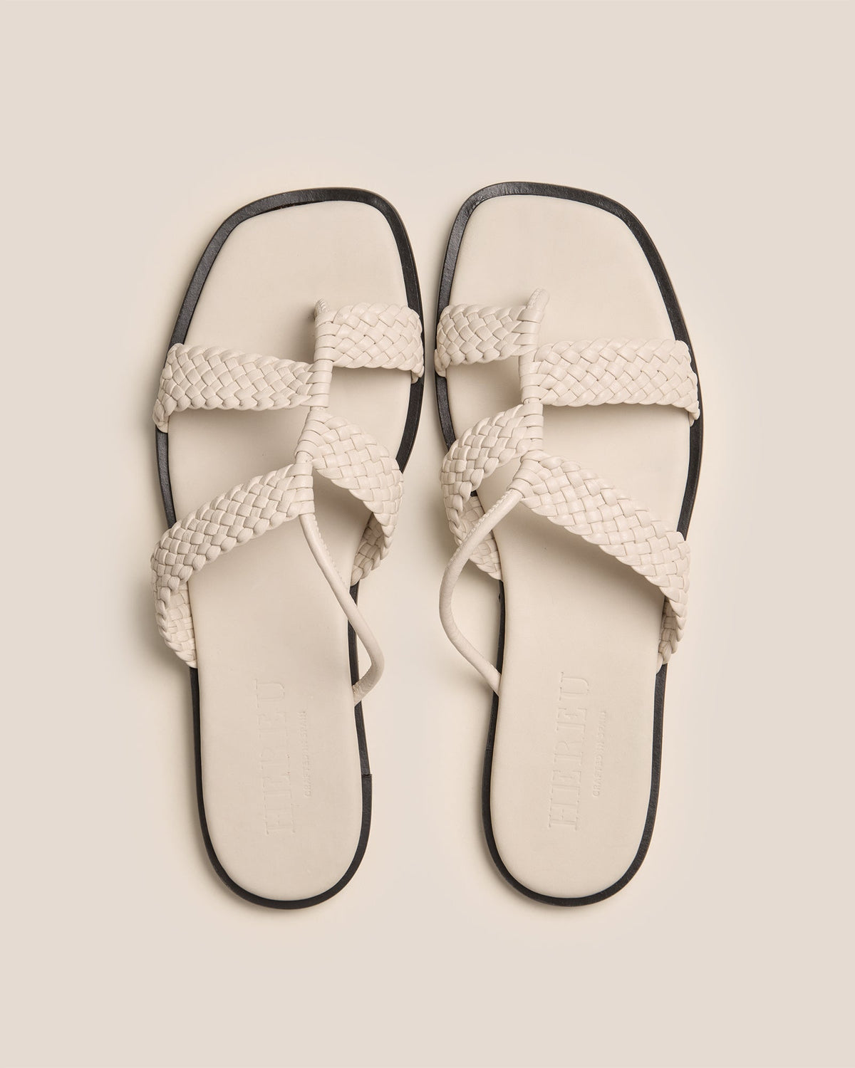 LINA WOVEN - Strappy Toe-Post Sandal | Hereu Women