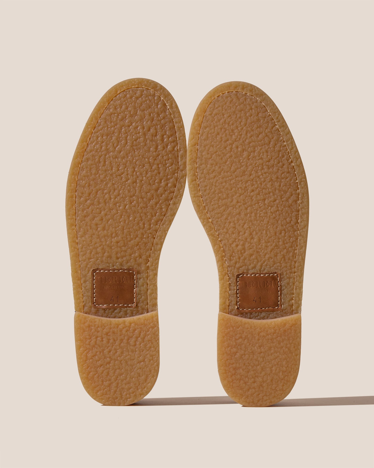NOMBELA RUBBER VEG TAN - Interwoven Detail Slip-On Loafer | Hereu Men